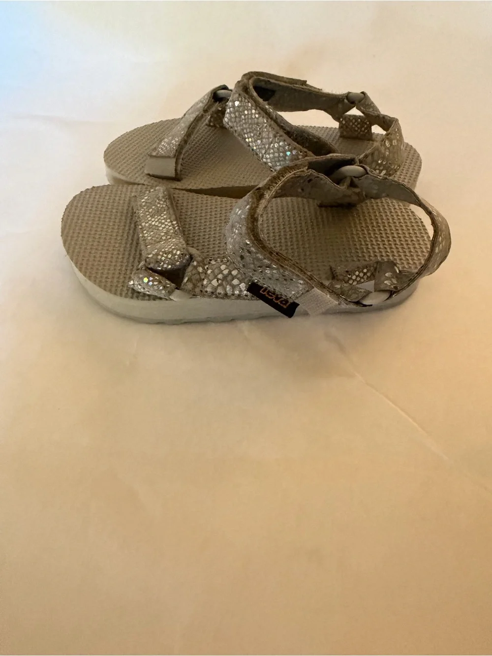 Teva Kids Sandals with Sparkle Straps in gray